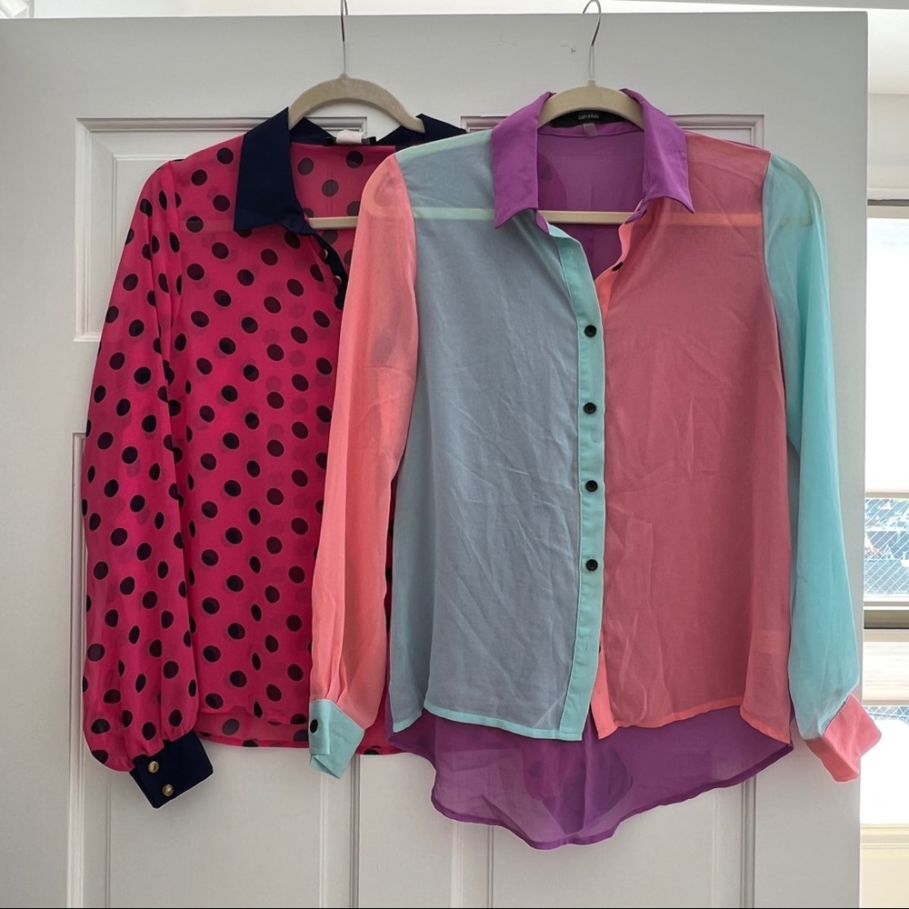 LIKE NEW Super Cute Sheer Blouses